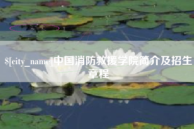 梧州中国消防救援学院简介及招生章程