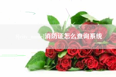 梧州消防证怎么查询系统