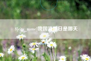 梧州我国消防日是哪天