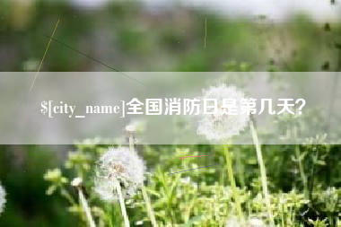 梧州全国消防日是第几天？
