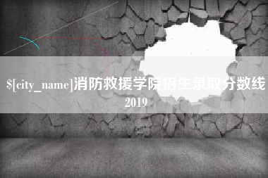 梧州消防救援学院招生录取分数线2019