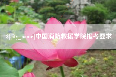 梧州中国消防救援学院报考要求