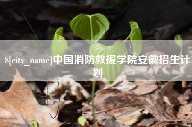 梧州中国消防救援学院安徽招生计划
