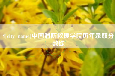 梧州中国消防救援学院历年录取分数线