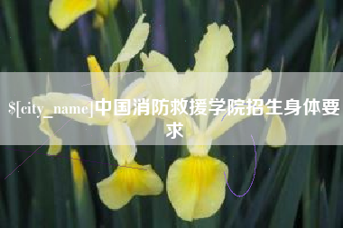梧州中国消防救援学院招生身体要求