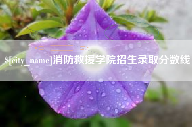 梧州消防救援学院招生录取分数线