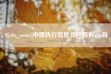 梧州中国执行信息公开网有app吗