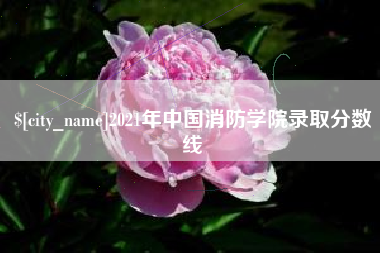 梧州2021年中国消防学院录取分数线