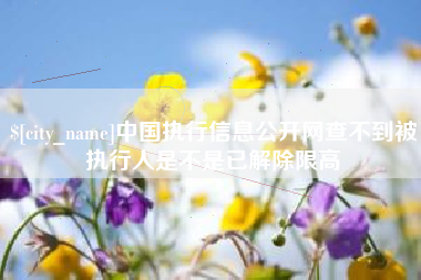 梧州中国执行信息公开网查不到被执行人是不是已解除限高