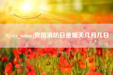 梧州我国消防日是哪天几月几日