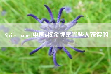 梧州中国6枚金牌是哪些人获得的