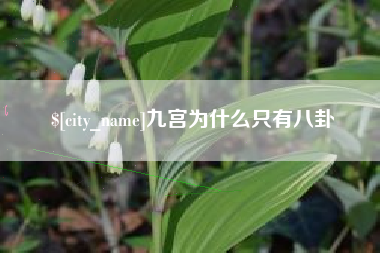 梧州九宫为什么只有八卦