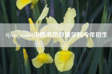 梧州中国消防救援学院今年招生
