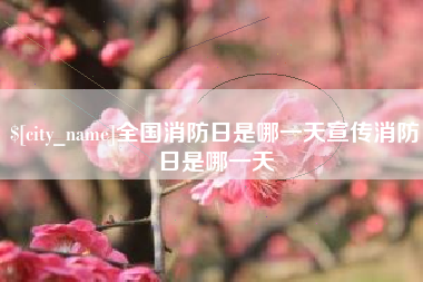 梧州全国消防日是哪一天宣传消防日是哪一天