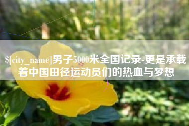 梧州男子5000米全国记录-更是承载着中国田径运动员们的热血与梦想
