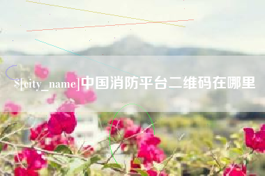 梧州中国消防平台二维码在哪里