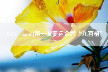 梧州第一波奥运金牌“九宫格”