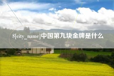梧州中国第九块金牌是什么