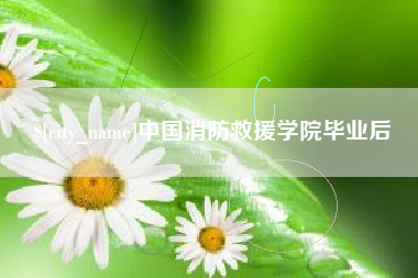梧州中国消防救援学院毕业后