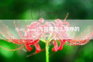 梧州九宫格怎么排序的