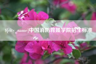 梧州中国消防救援学院招生标准
