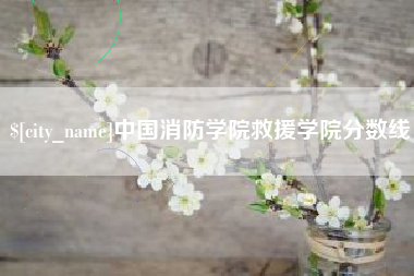 梧州中国消防学院救援学院分数线