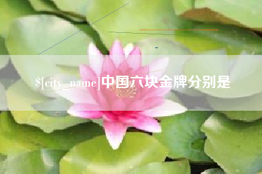梧州中国六块金牌分别是